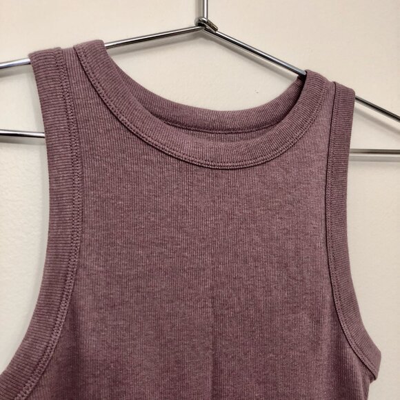 A New Day Women's Ribbed Tank Bodysuit, Purple, Small - Picture 2 of 5